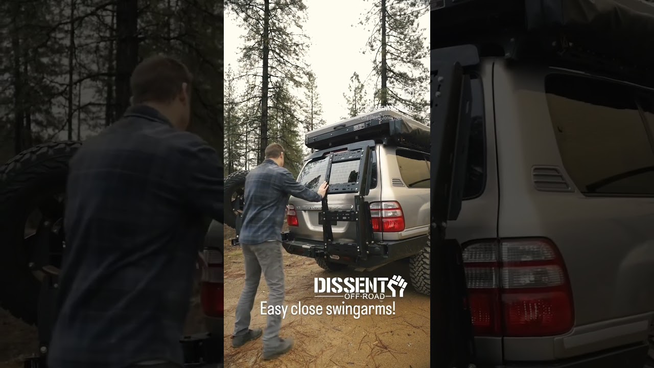 Easy Open and Close Swingarms!  #offroad #toyota #landcruiser #overlanding