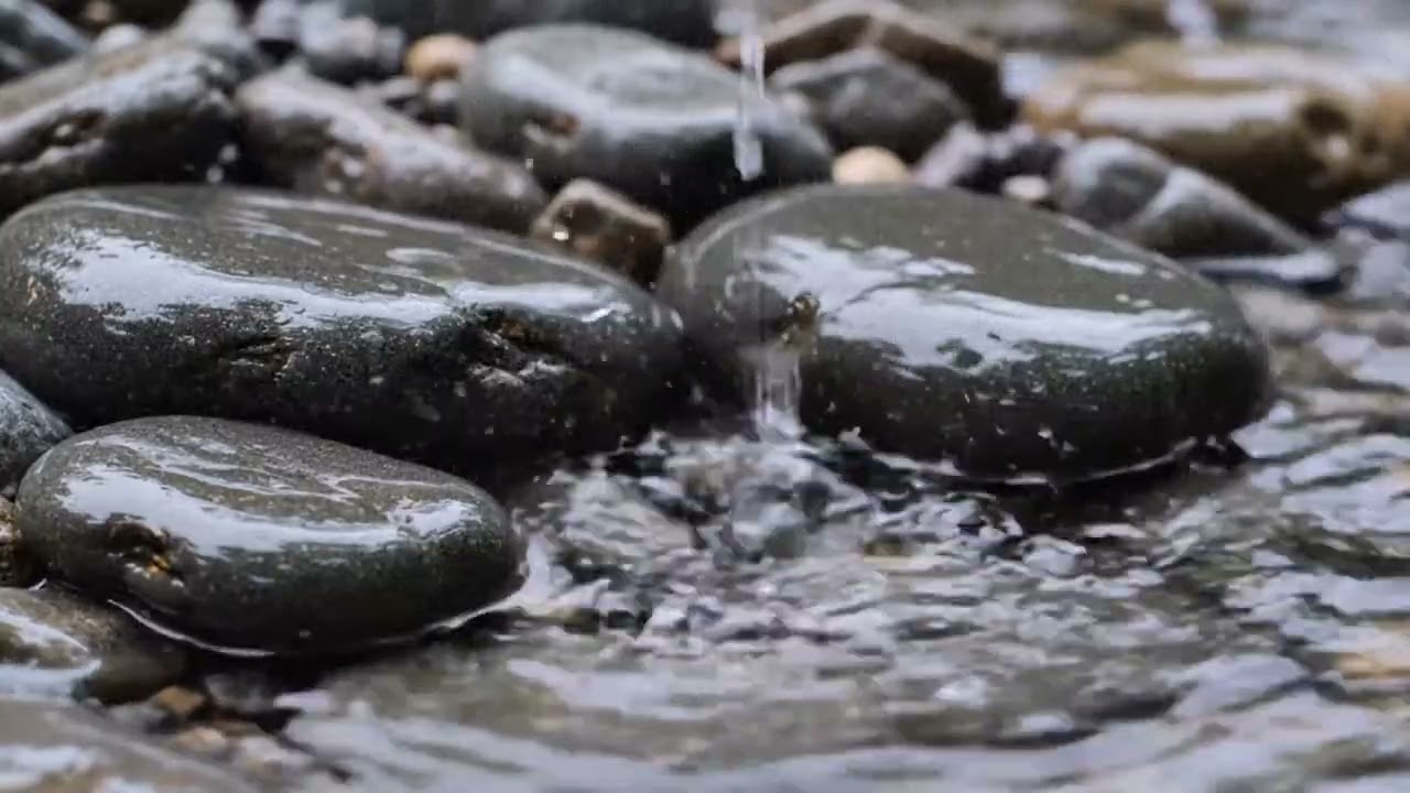 Gentle River Sounds in Foggy Forest • 8 Hours of Water Flowing for Sleep