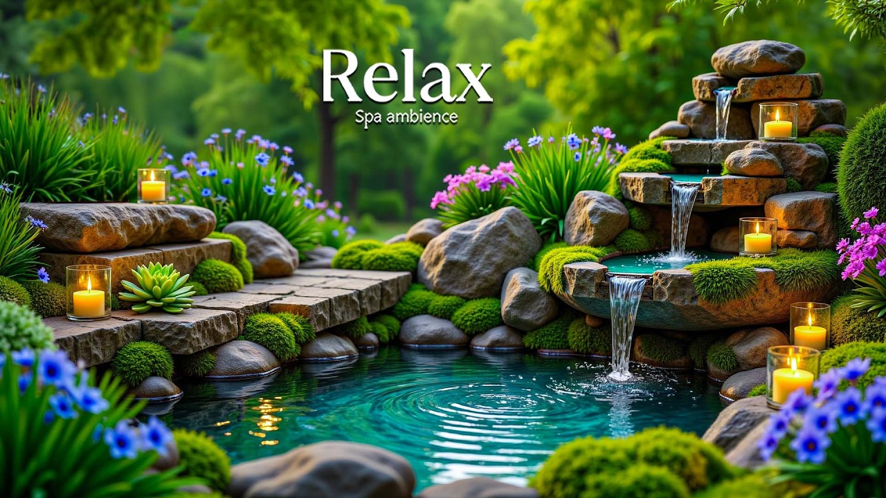 Успокаивающая музыка для сна 🌿 Звуки бамбуковой воды, целебная фортепианная музыка, музыка для глуб