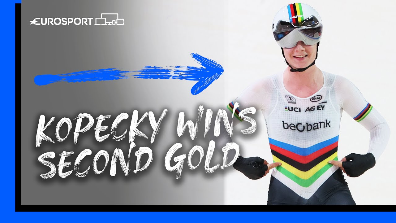 Lotte Kopecky wins second Gold in Women’s Points Race  | 2022 European Championships | Eurosport