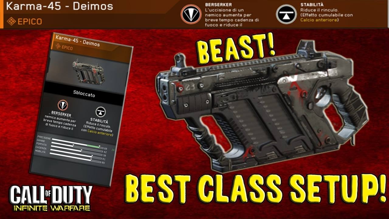 THIS GUN IS A BEAST! KARMA-45 DEIMOS BEST CLASS SETUP! 42 KILL GUN STREAK In Infinite Warfare