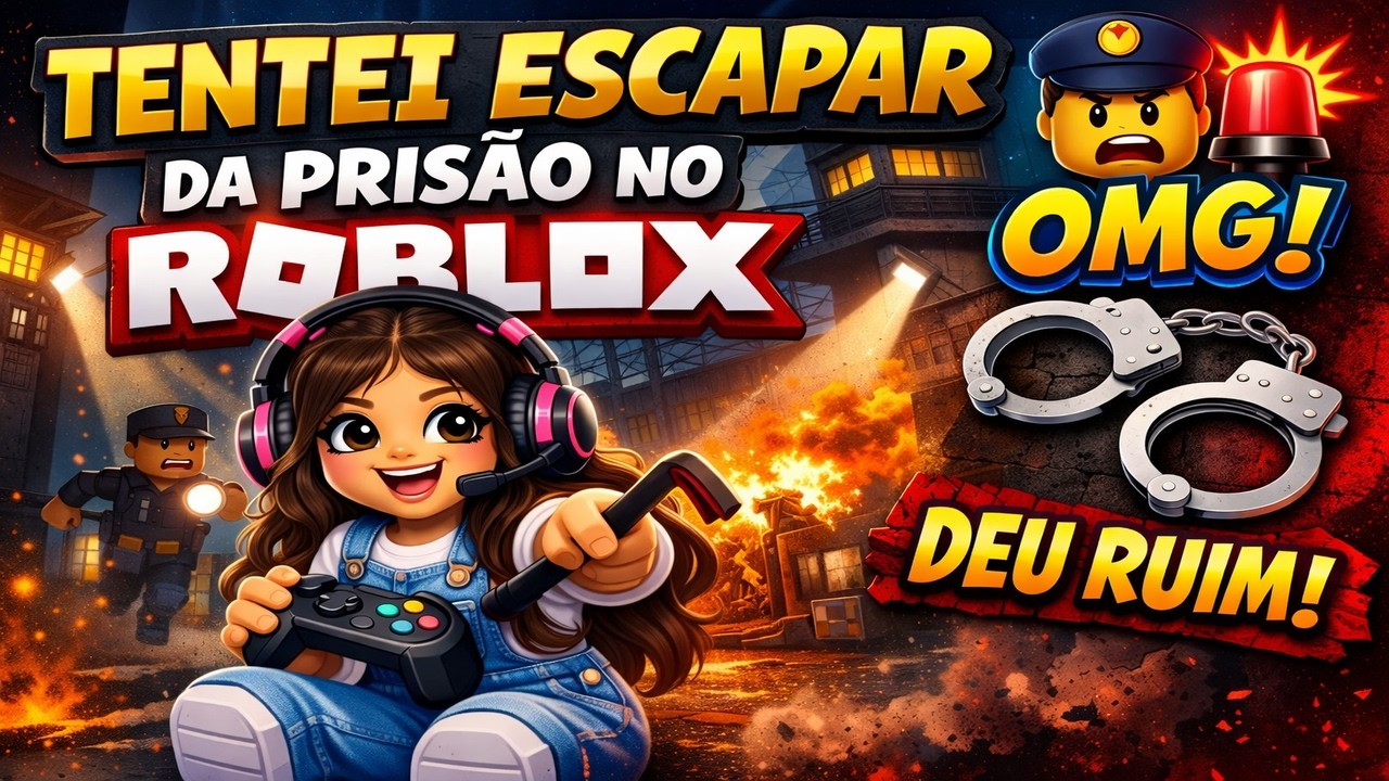 Escapei da prisão no Roblox… ou quase 😳