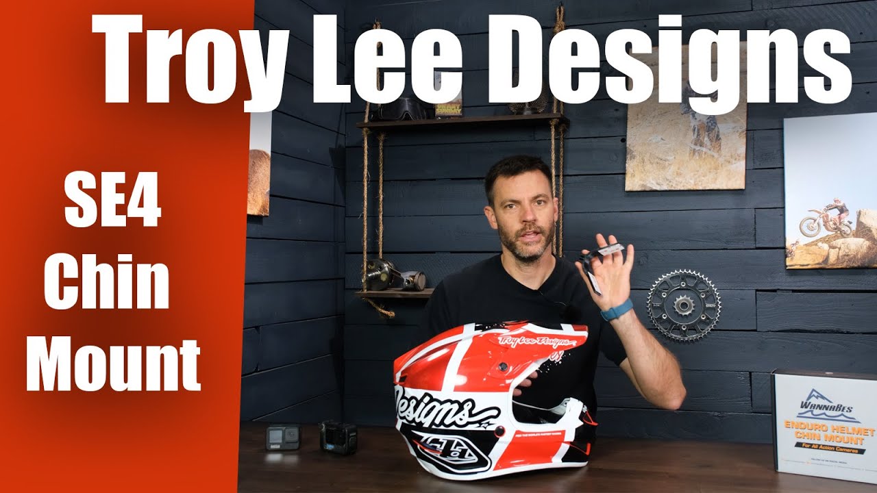 Troy Lee Designs SE4 Helmet Chin Mount For GoPro Hero, DJI Osmo, Insta360 Action Cameras