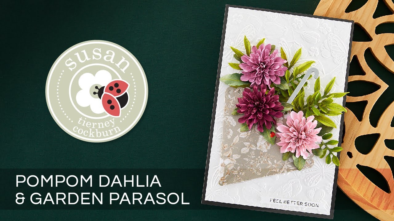 Pom Pom Dahlia & Garden Parasol with Susan | Birds & Bees Garden Collection