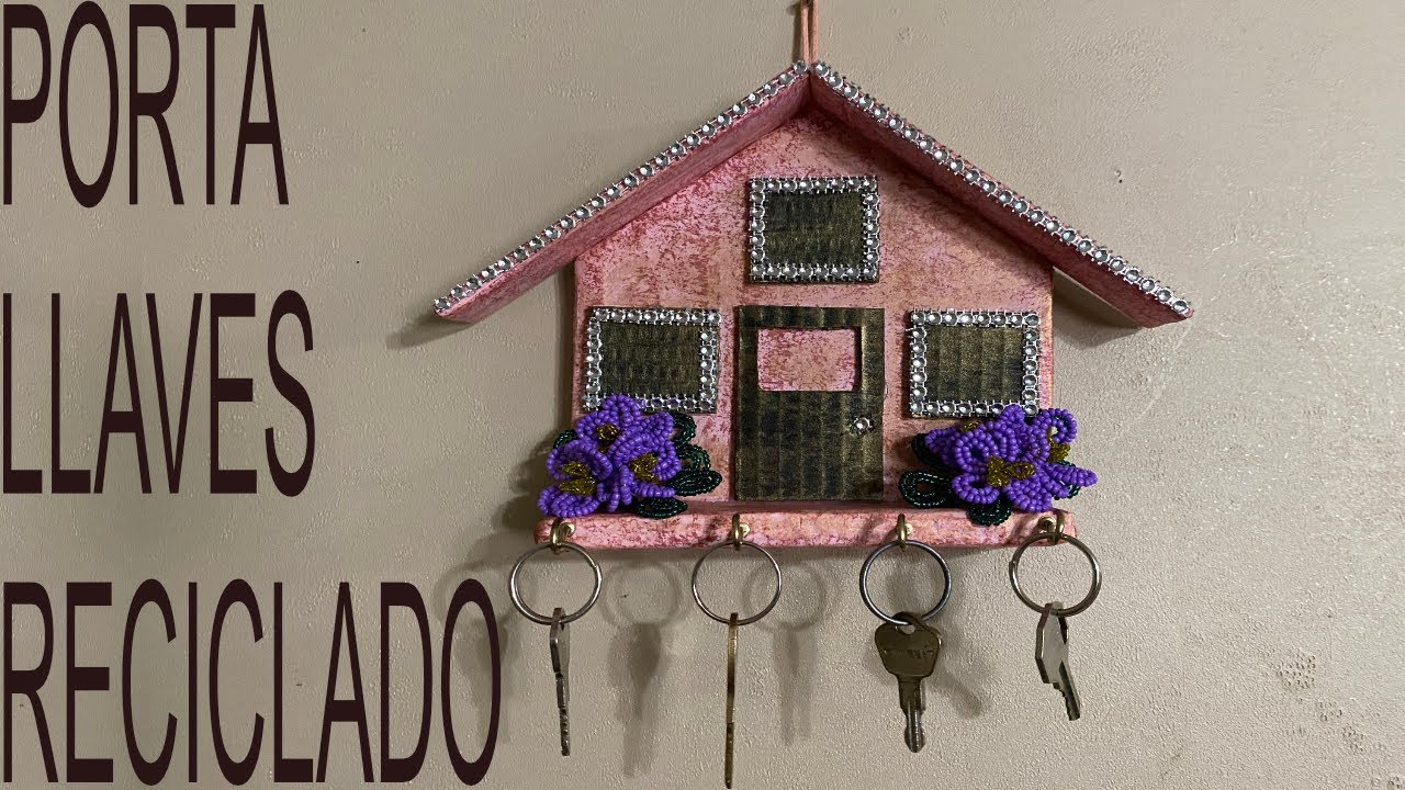 PORTA LLAVES CON MATERIALES RECICLADOS 🔑♻️