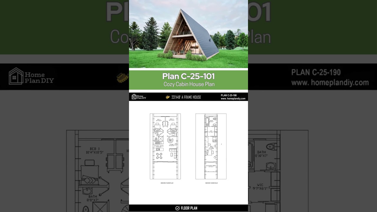 Modern 3-Bed A-Frame Cabin Plan | 1,568 sq. ft. DIY Home 