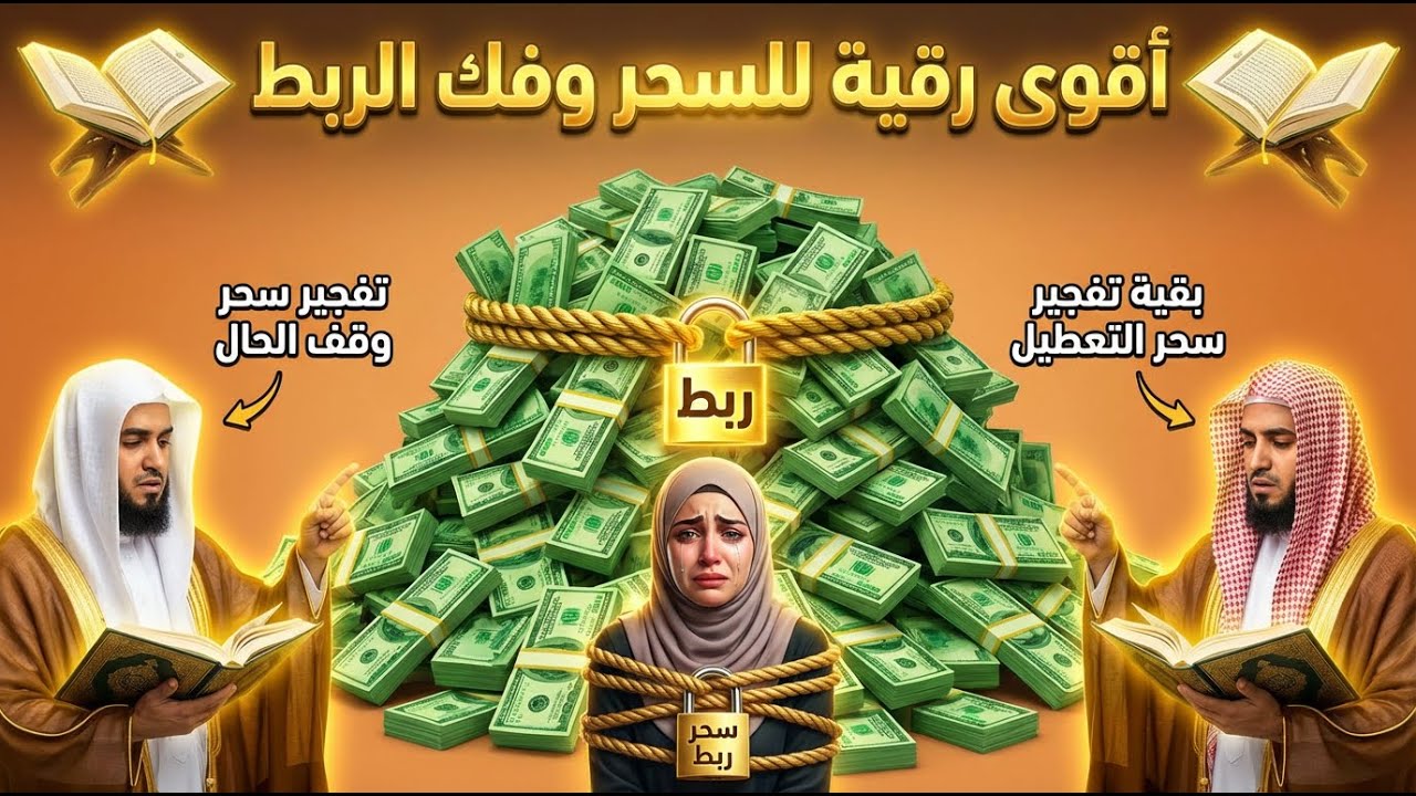 اقوى رقية شرعية شاملة لابطال وعلاج السحر وفك الربط وتفجير عقد الجسم وخروج العين الحاسدة والمس العاشق