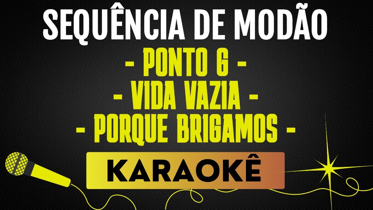 PONTO G - VIDA VAZIA - PORQUE BRIGAMOS - SEQUÊNCIA DE MODÃO | KARAOKÊ SEM VOCAL / PLAYBACK
