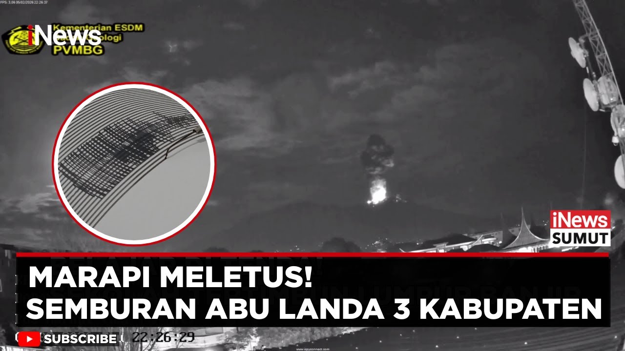Warga Panik! Gunung Marapi Erupsi Lava Pijar Terlihat Jelas | iNews Sumut