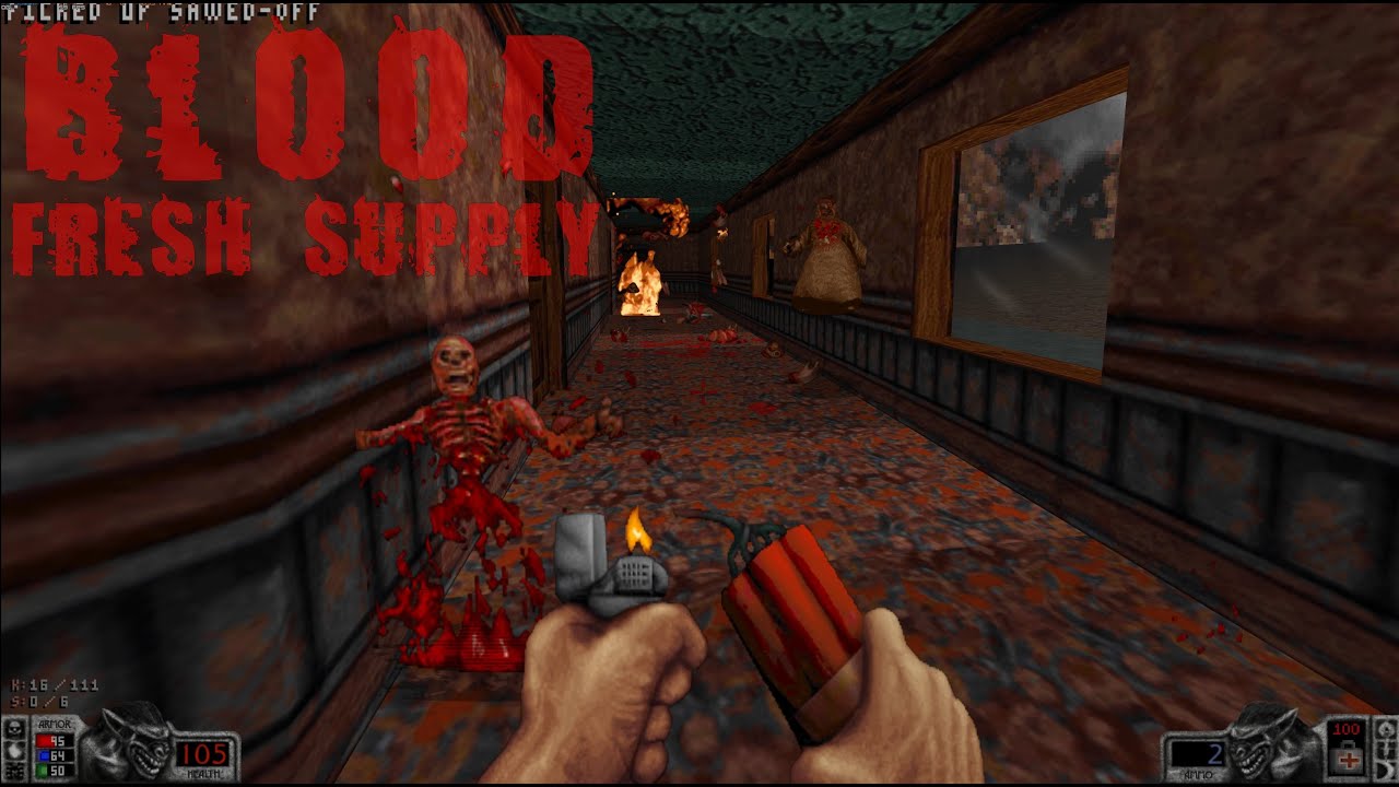 Blood Fresh Supply - E1M3 | BloodGDX + Upscale Pack | PC Gameplay 4K
