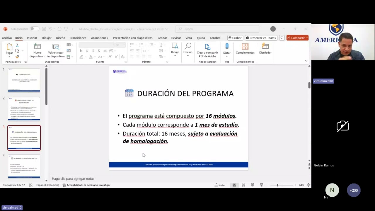 PREINDUCCIÓN ÁREAS DEL SABER   AMERICANA 20250521