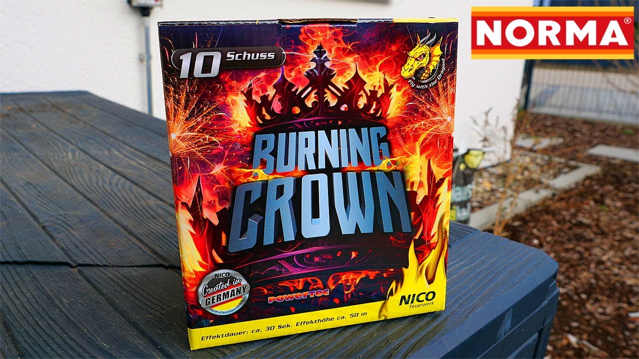 NICO BURNING CROWN BATTERIE | 14,99€ Norma | Feuerwerk