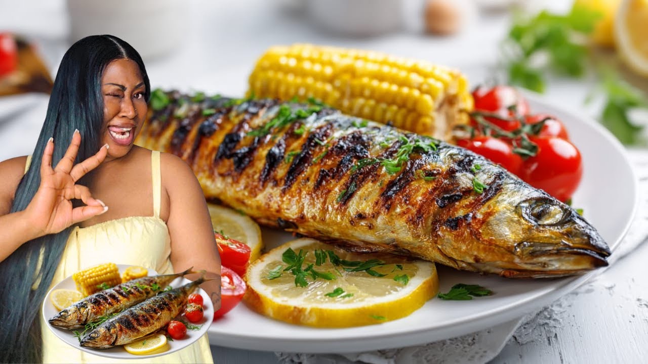 How to Clean, Gut, and Oven Grilled Whole Mackerel | Easy Grilled Fish Recipe.