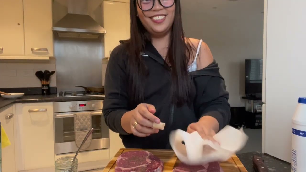 Lets cook steak for dinner! #steak #cooking #fyp #trending #new #food #viral #asmr #nocopyright 