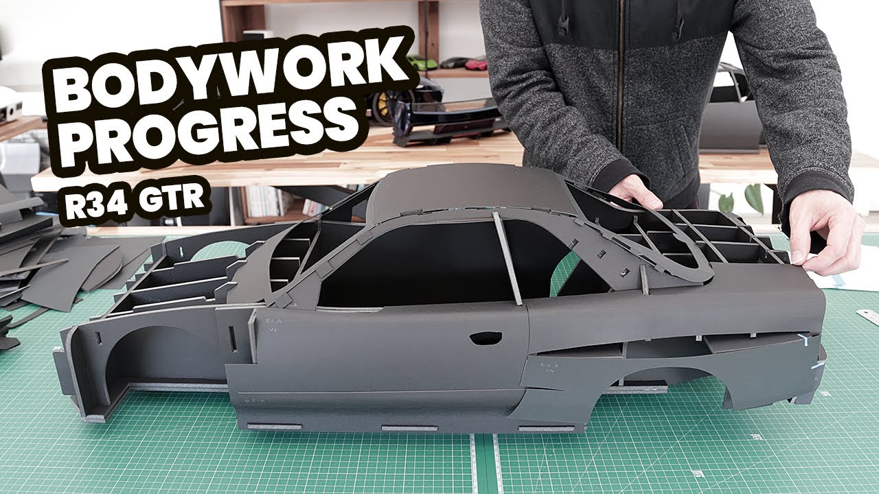 Working On The Bodywork Of My Scratch Built Skyline R34 GTR