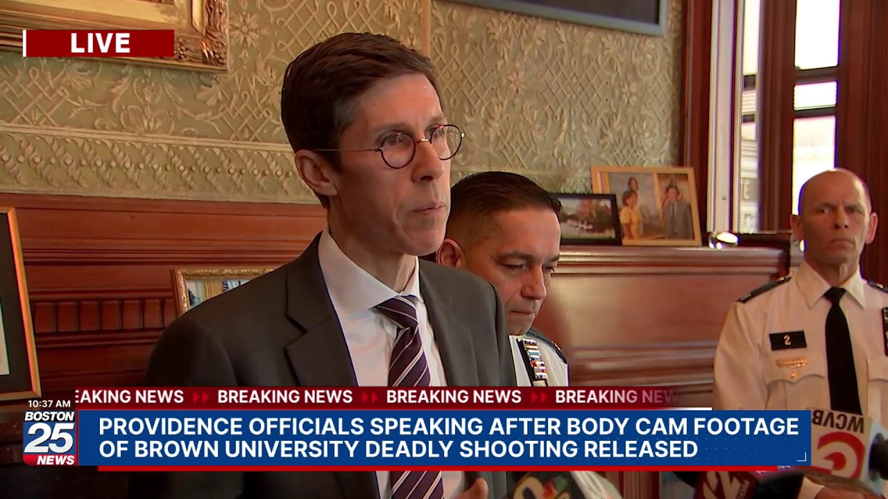 Providence officials speaking after body cam footage of Brown University deadly shooting released