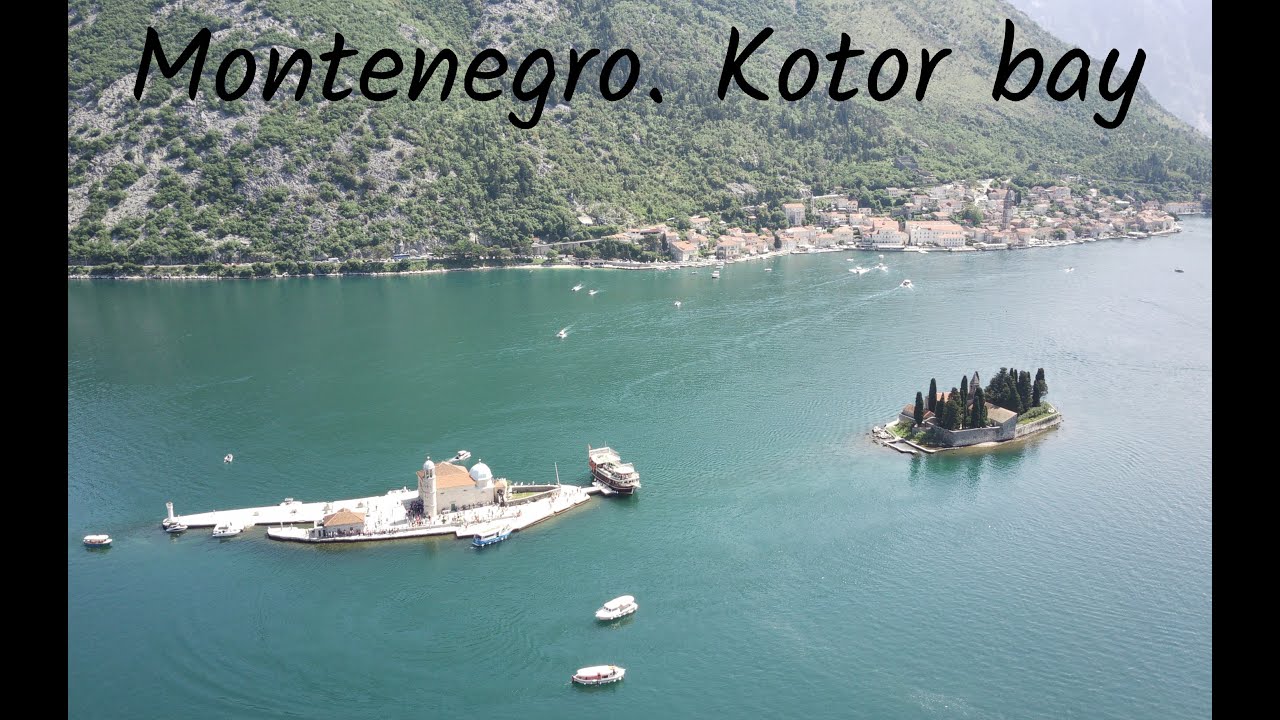 KOTOR  bay. Drone 4k. Montenegro 2023