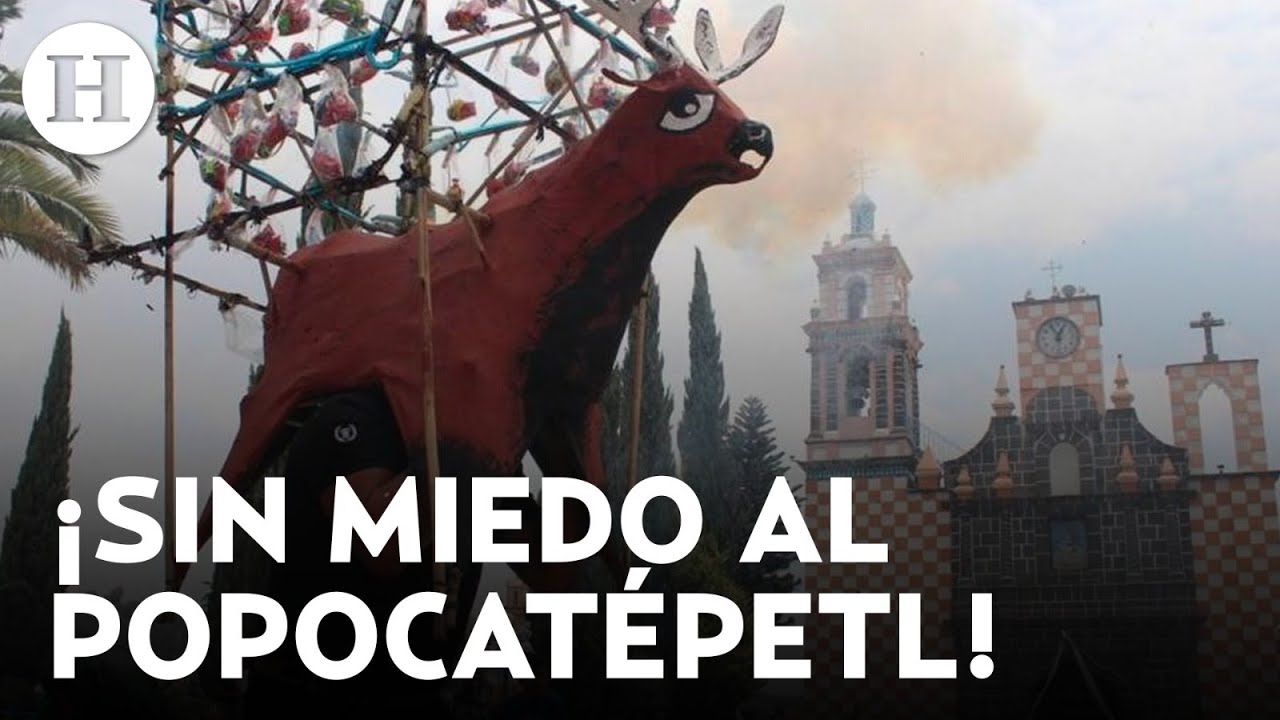 Habitantes de Santiago Xalitzintla celebran fiesta patronal pese a posible erupción del Popocatépetl