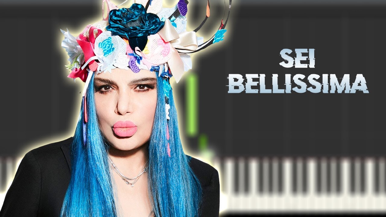Loredana Bertè - Sei bellissima | Instrumental Piano Tutorial / Partitura / Karaoke / MIDI