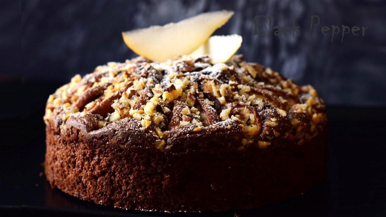 Dark Chocolate Pear Cake | Black Pepper Chef