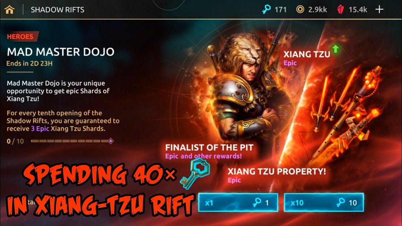 Spending 40× Keys 🔑 in Xiang-Tzu Rift | Shadow Fight Arena ⚔️
