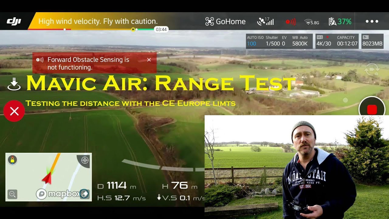 Mavic Air: Long Range Flight Test for European countries with the CE limits