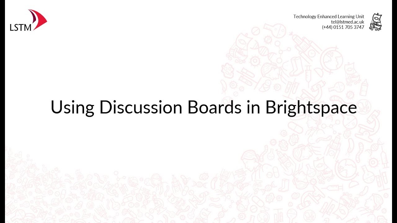 Using Discussion Boards in Brightspace