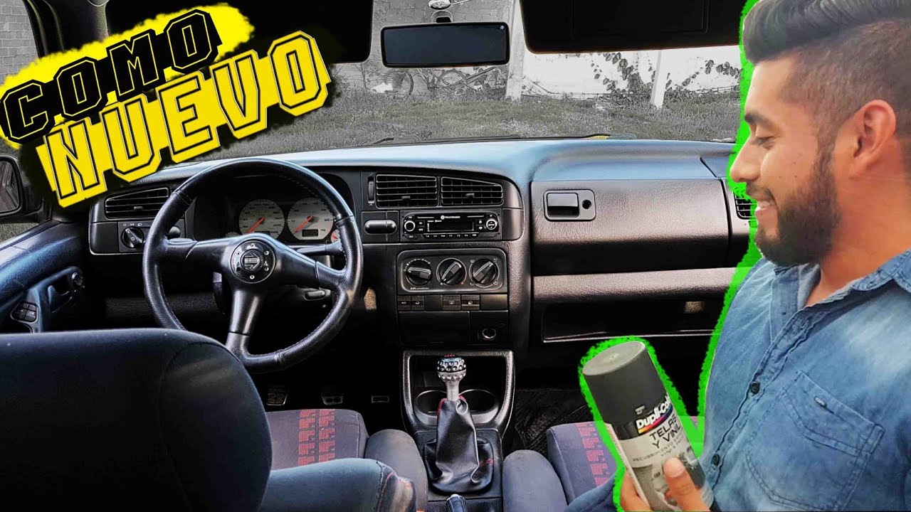 RESTAURACION DE TABLERO /PINTANDO PLASTICOS/INTERIOR NEGRO/MK3 GTI