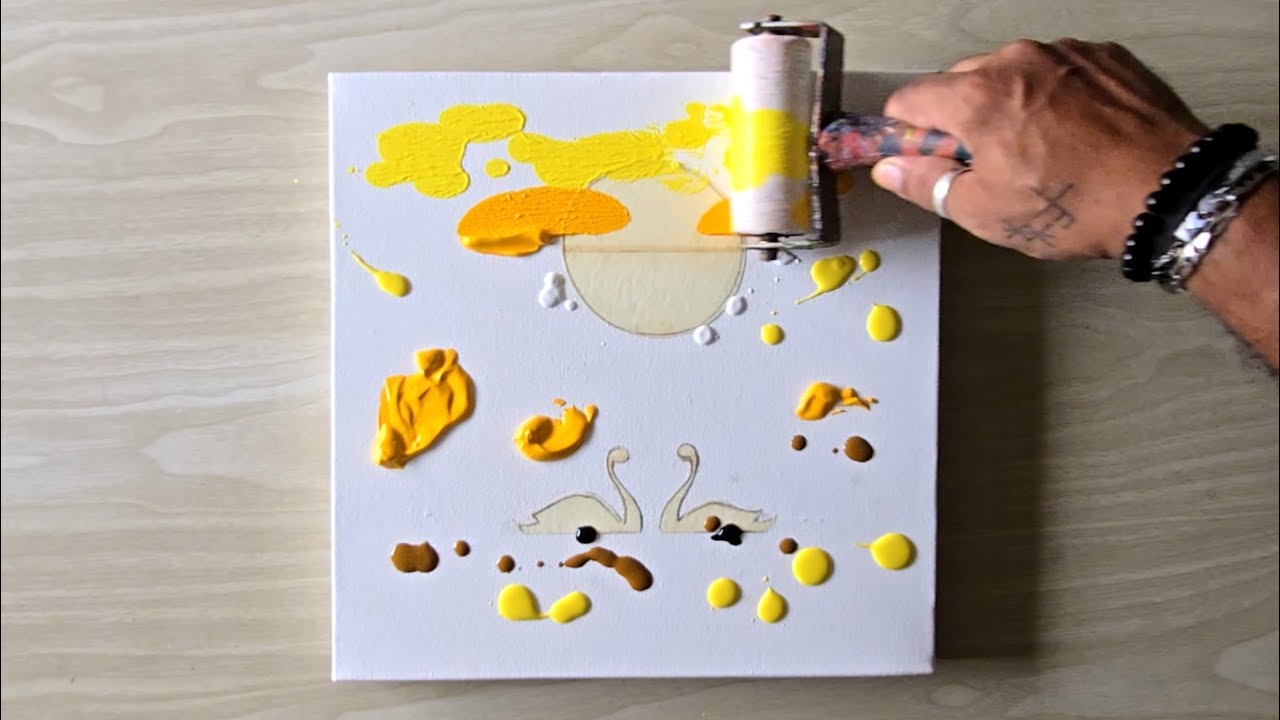 Easy Acrylic Painting Technique / For Beginners / Step By step 