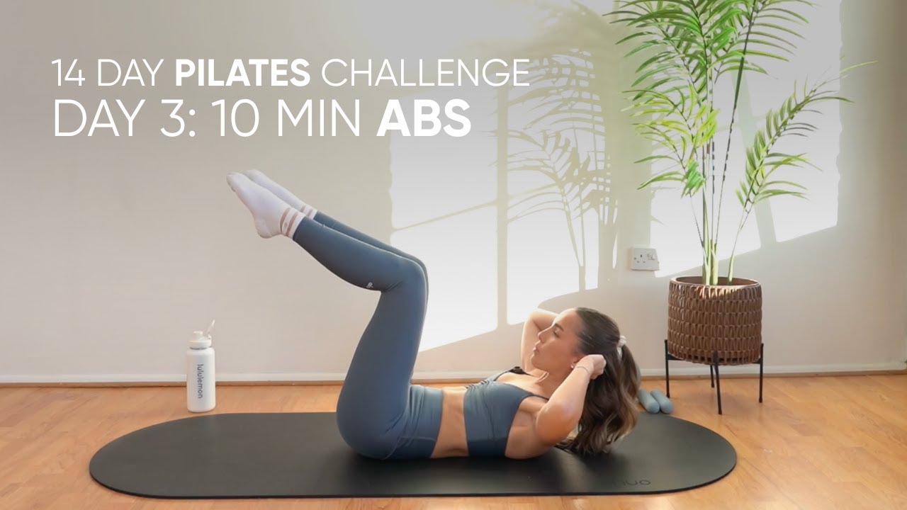 14 DAY PILATES CHALLENGE | DAY 3 | 10 Min Abs Workout (No Equipment)