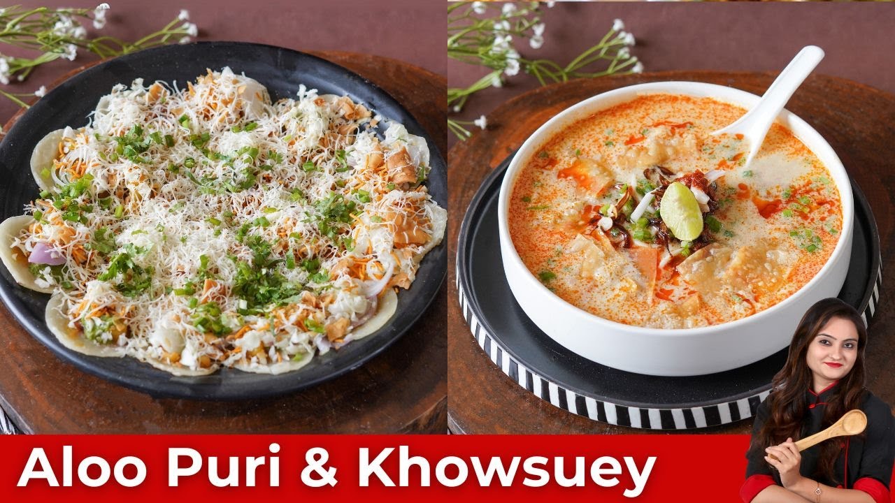 Surti Street Style Aloo Puri & Khowsuey| झटपट आलू पूरी| સુરતના રાંદેરી ખાવસા| Homemade & Easy Recipe