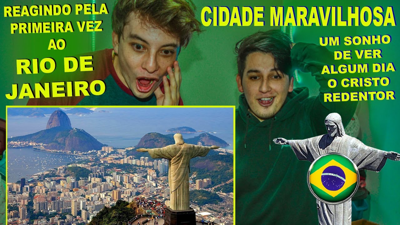 REAGINDO PELA PRIMEIRA VEZ AO RIO DE JANEIRO CIDADE MARAVILHOSA / REACT GRINGA AO CRISTO REDENTOR