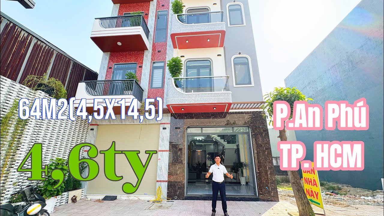 Bán Nhà KDC Lê Phong - ngang 4,5m. 1 trệt 2 lầu. Full nội thất. Giá chỉ 4,6ty. 