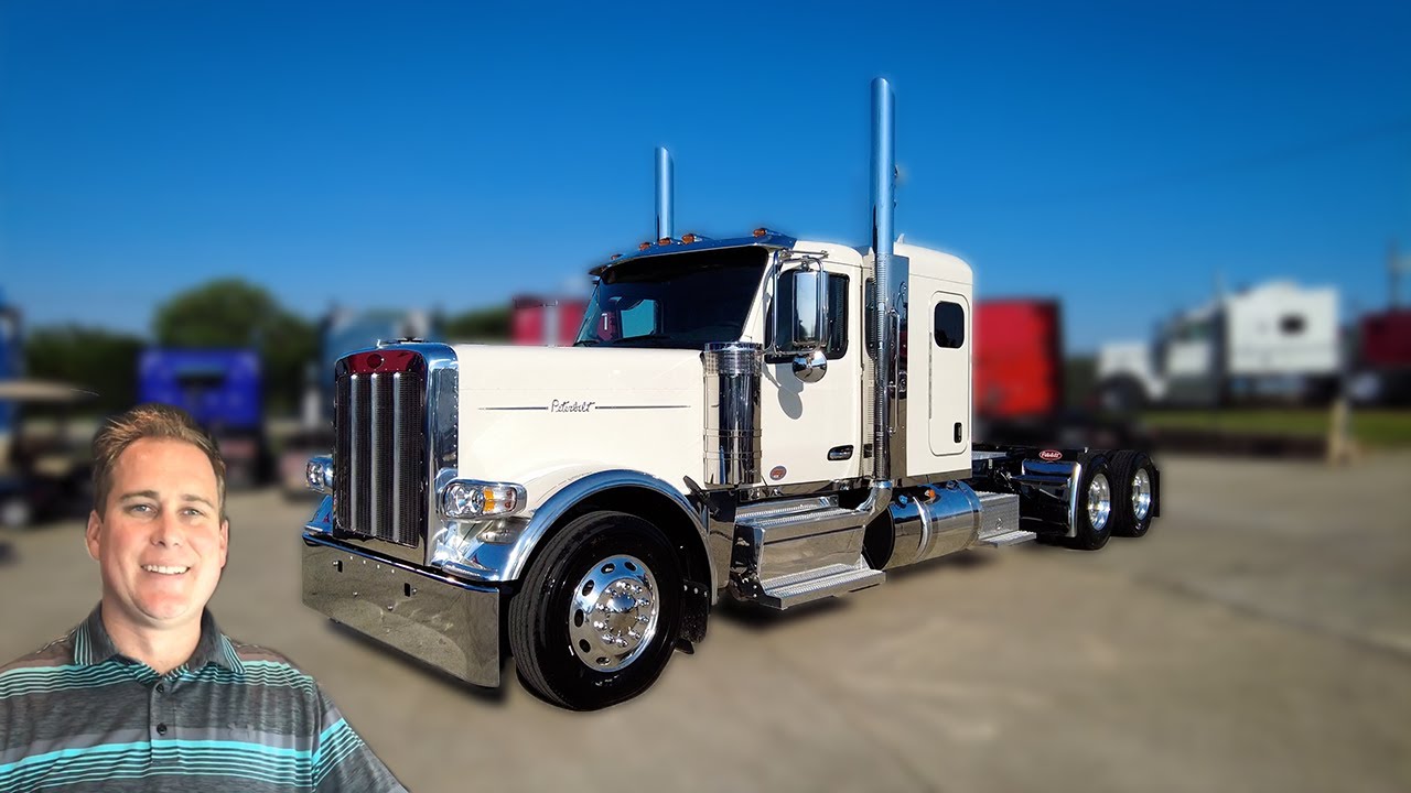 Легендарный комплект 2025 Peterbilt 589 58 дюймов с плоским верхом, кремово-белого цвета, с пробе...