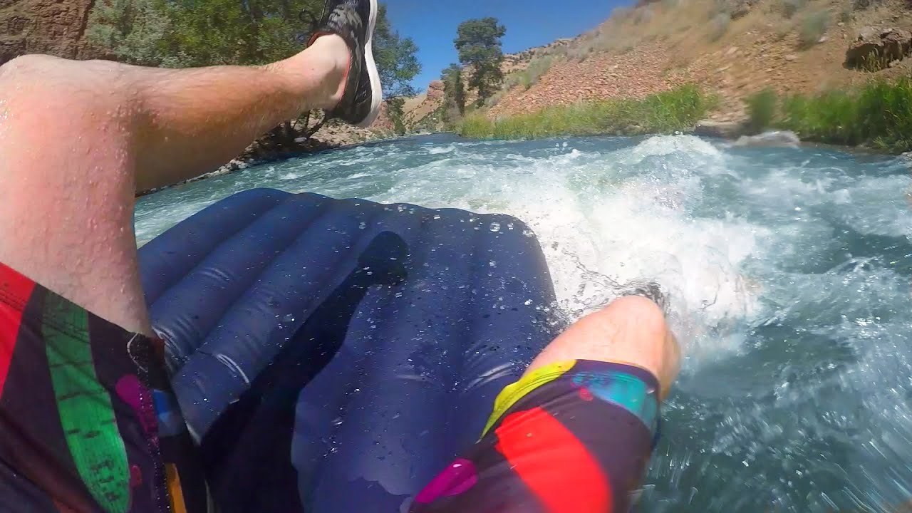 Air Mattress on White Water Rapids!!