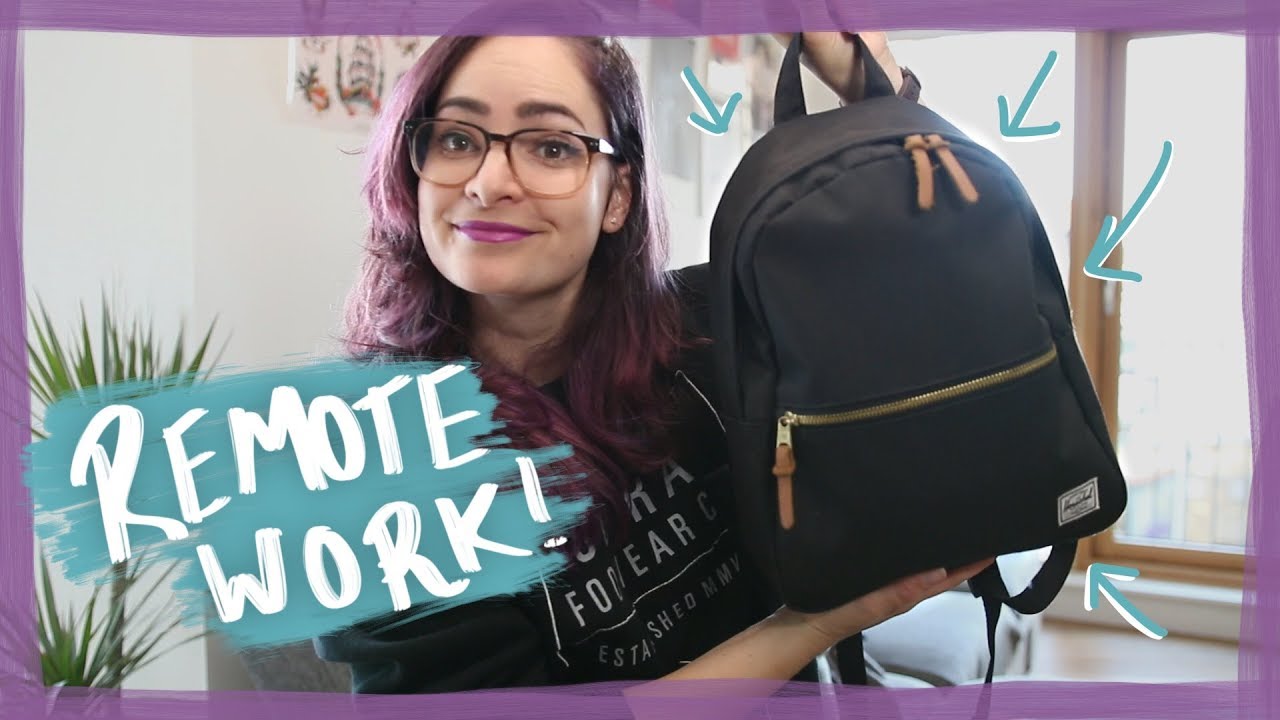 What I pack for coffee shop working!  | Remote design work backpack