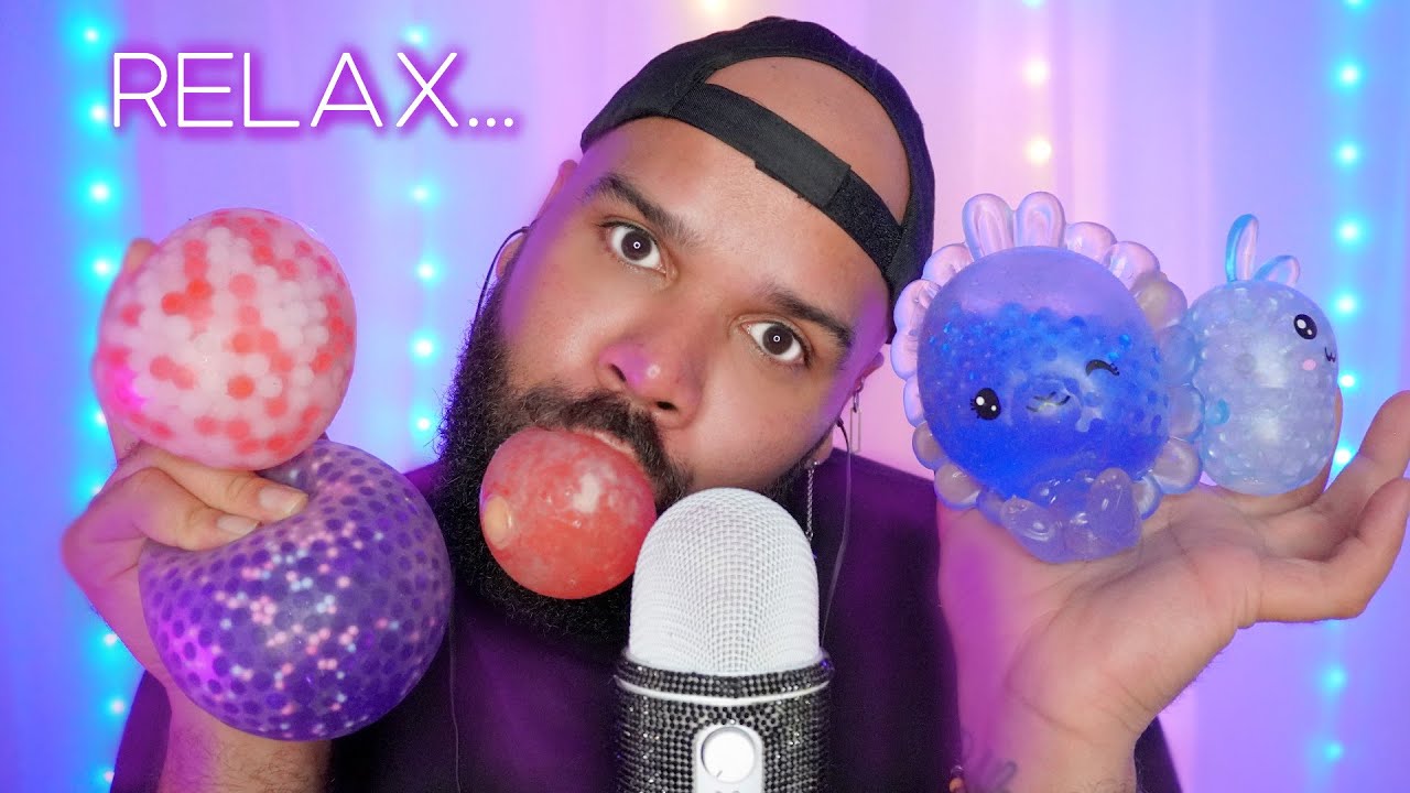 ASMR OBJECTIF 0% DE STRESS 😴 ( Avec toutes mes balles squishy🟣🔵🔴 )