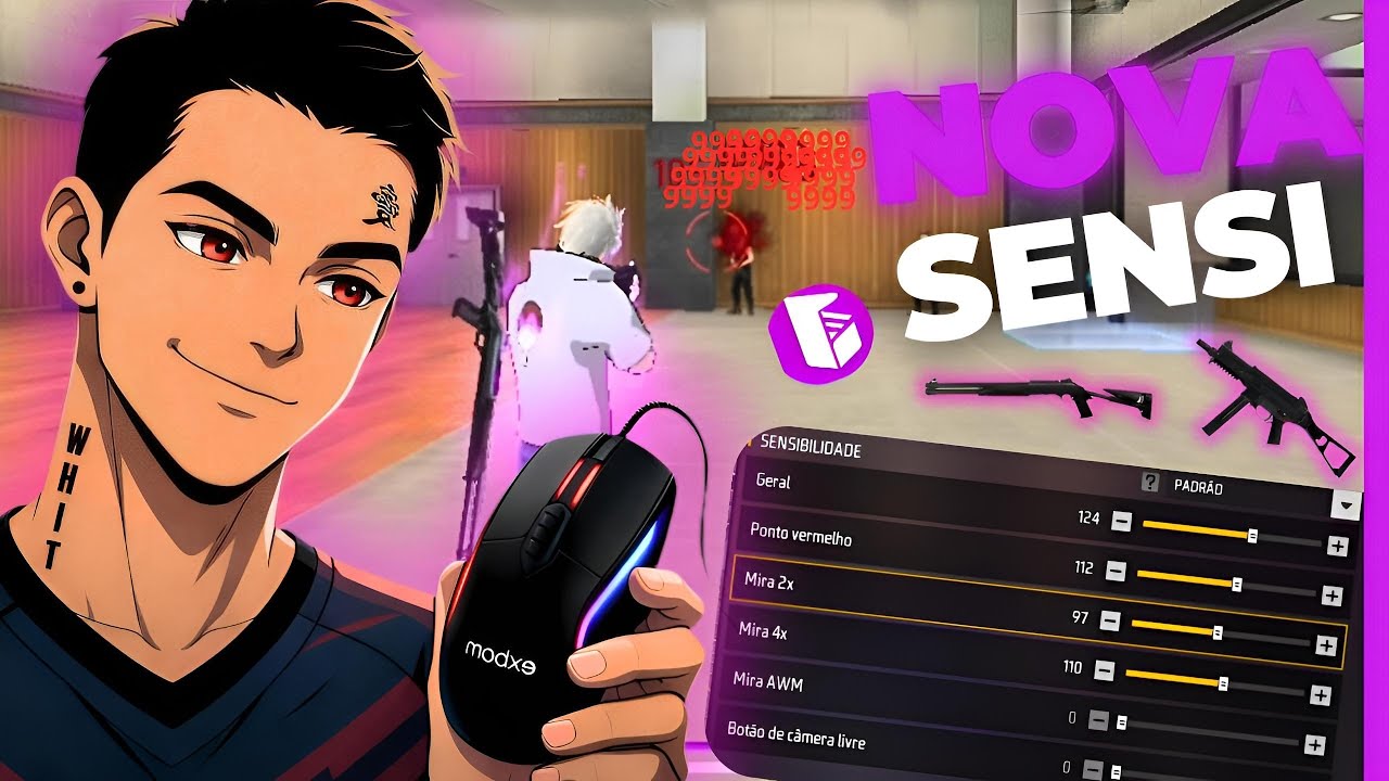 ACHEI A MELHOR SENSIBILIDADE NO MOBILADOR COM ESSE MOUSE DE 30R$ 😯🔥 FREE FIRE !!!
