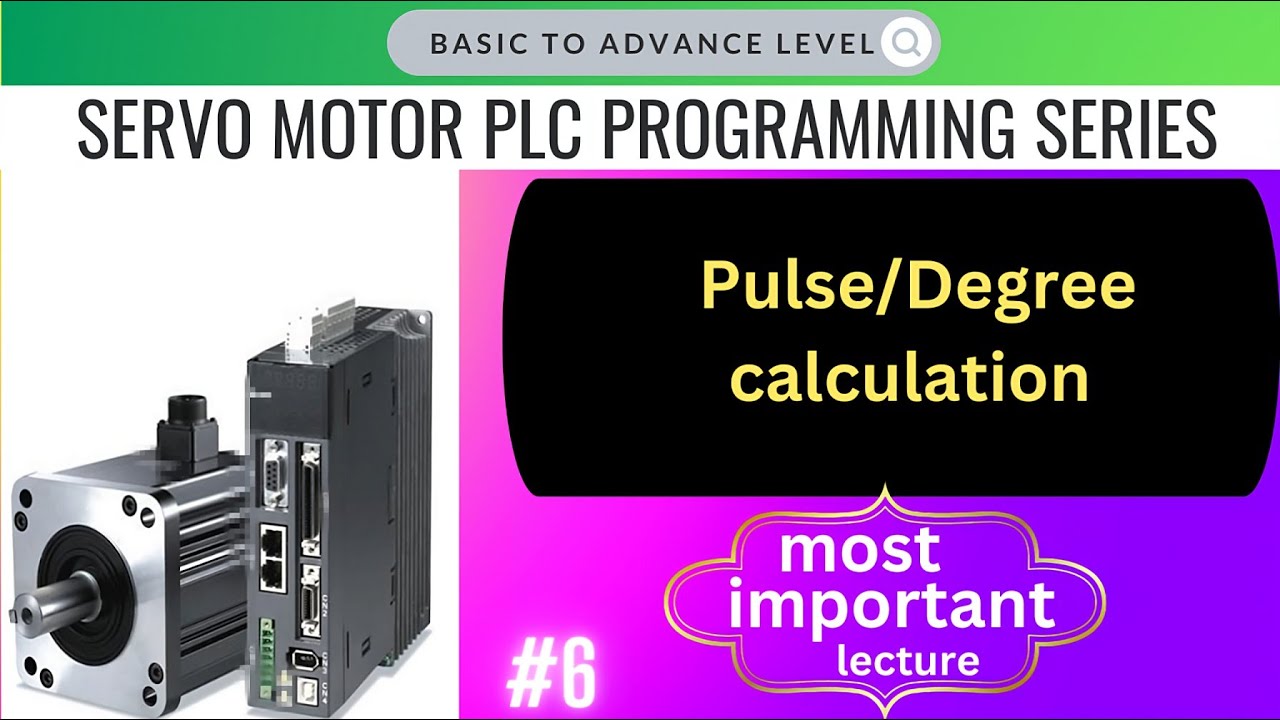 servo motor pulse/degree calculation | servo plc programming |  servo motor rotation angle calculate