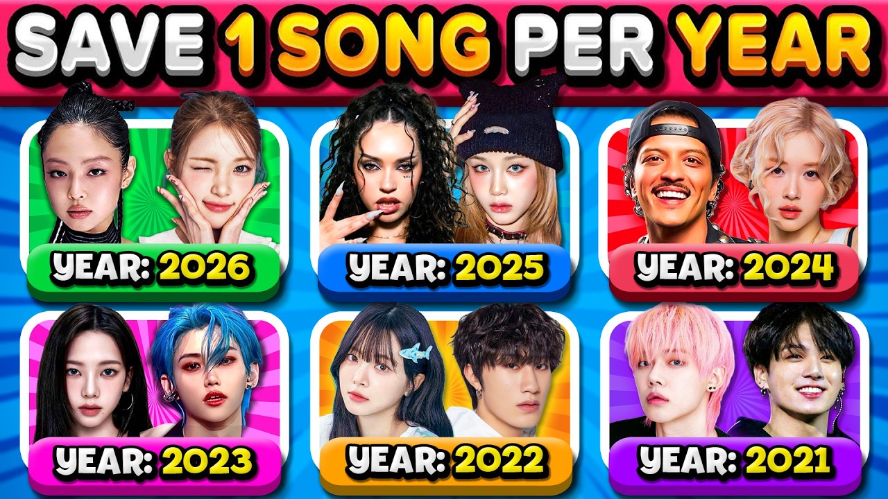 SAVE ONE KPOP SONG PER YEAR: From 2026 to 2016 🔥 (6 Songs Each Year) | Kpop Quiz 2026