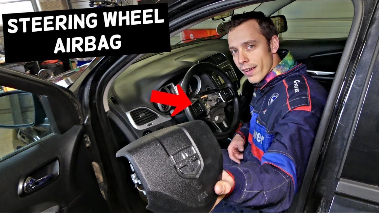 DODGE JOURNEY STEERING WHEEL AIRBAG REMOVAL REPLACEMENT. FIAT FREEMONT