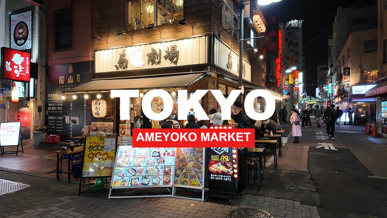 Tokyo’s Evening Glow | Ameyoko Market Night Walk I Soothing Japanese Music