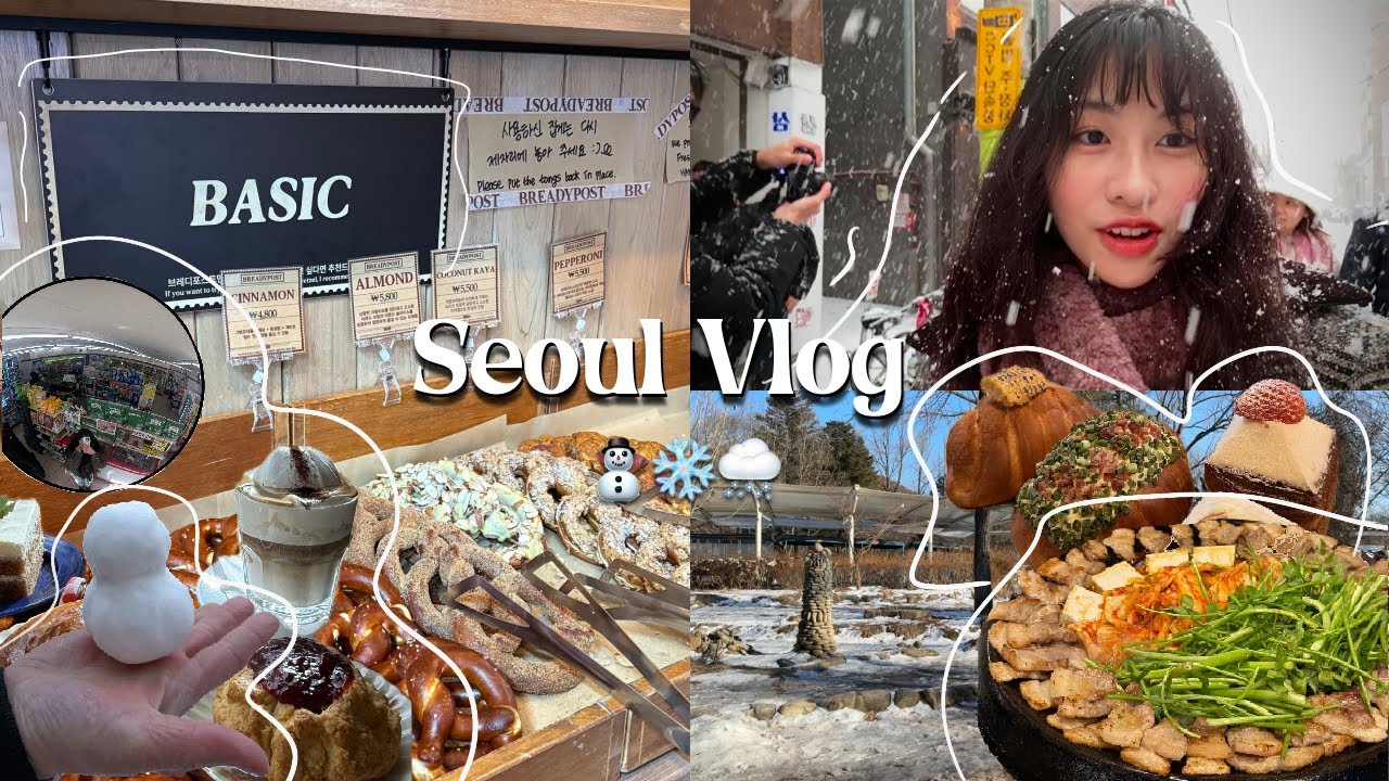 韓國VLOG🇰🇷首爾七天六夜｜首爾雪景初體驗❄️/COEX水族館🐠/明洞住宿推薦/南怡島一日遊/超好吃烤肉店🥩