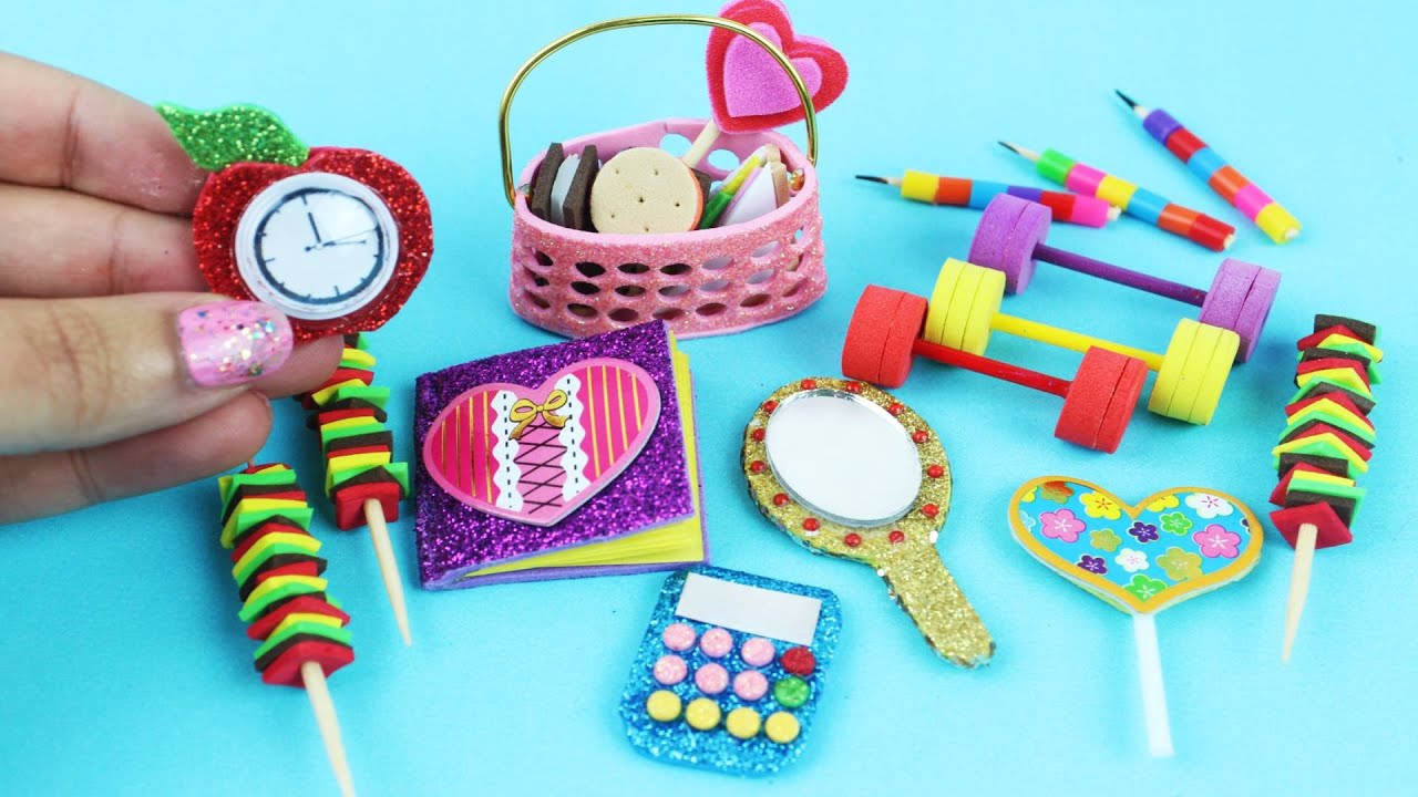 10 DIY Cute and Easy Miniatures for Barbie's  Dollhouse