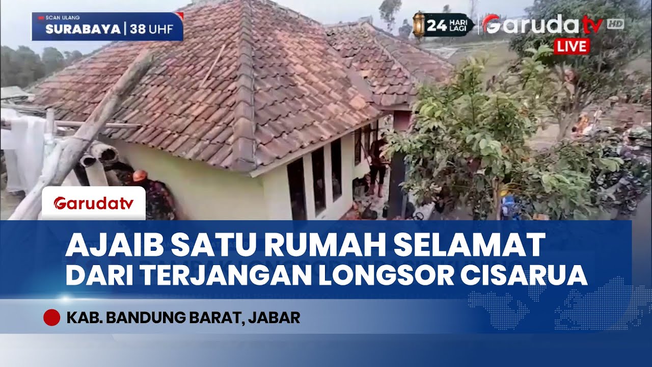 Satu Rumah Berdiri Kokoh Usai Diterjang Longsor Cisarua