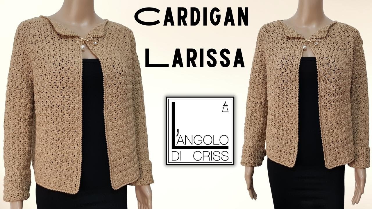 Cardigan top down all'uncinetto 