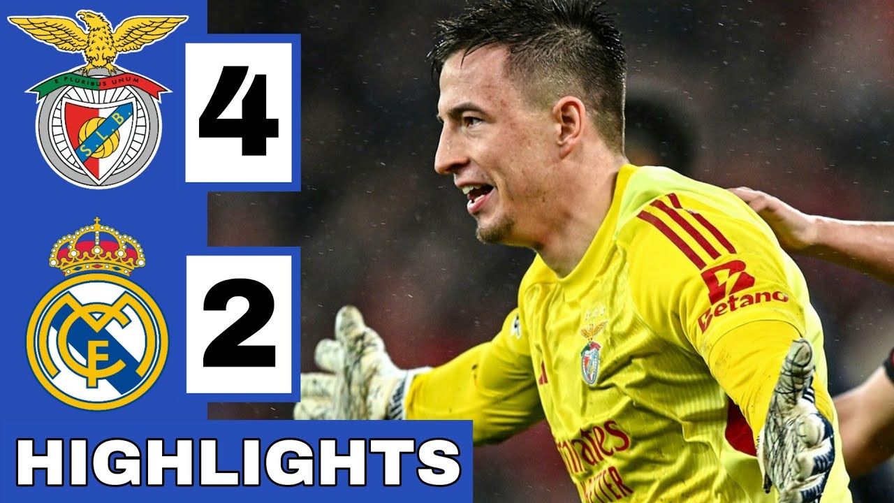 🔴Benfica vs Real Madrid (4-2) Extended HIGHLIGHTS | UEFA Champions League