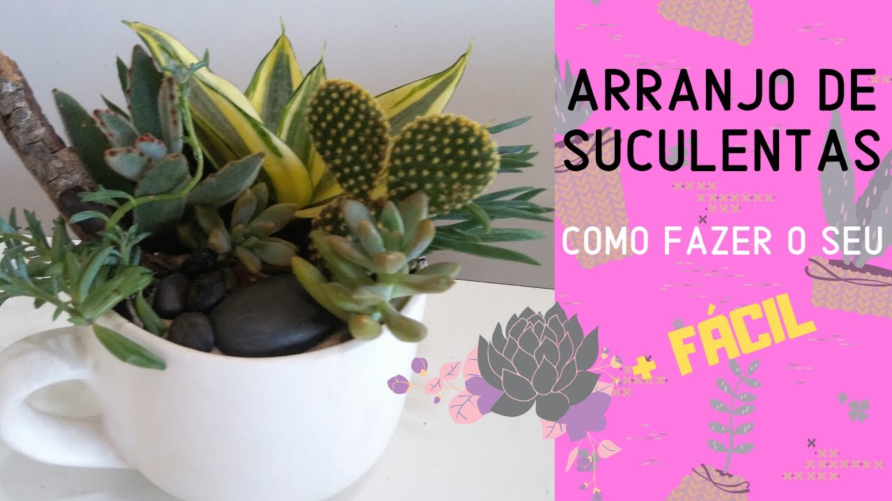 ARRANJO DE SUCULENTAS | COMO FAZER O SEU! + FÁCIL