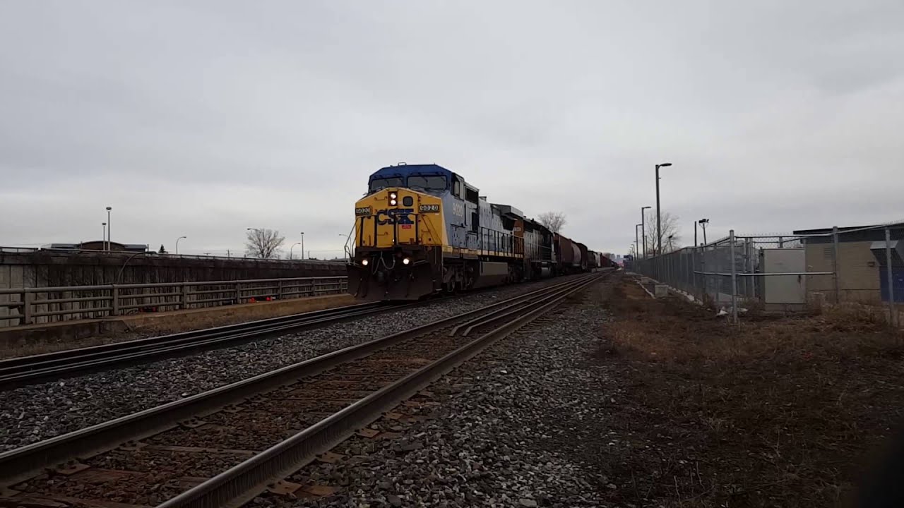 Train activity at the Longueuil - Saint-Hubert AMT Station