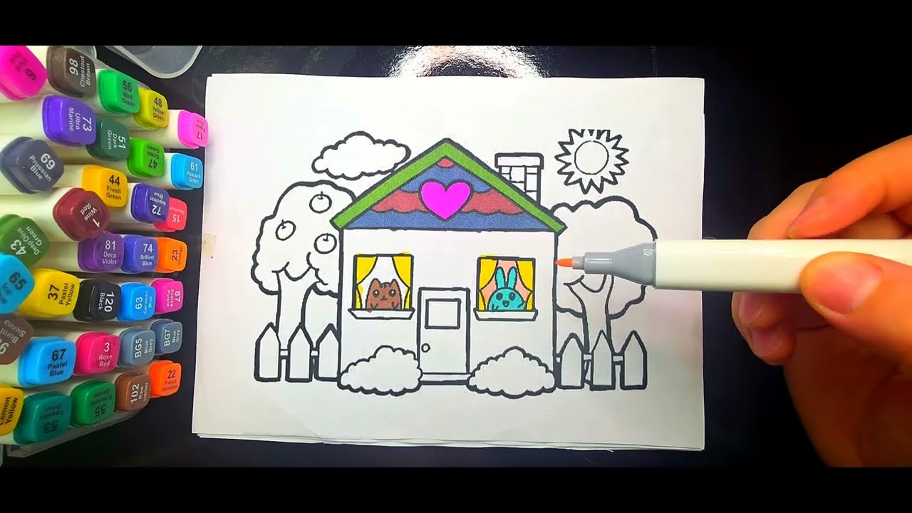 House Coloring ASMR | Relax Art Transformation🏡